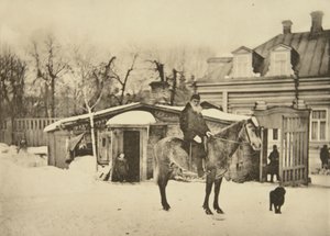 Russian Author Leo Tolstoy on Horseback, Moscow, Russia by Sophia Andreevna Tolstaya