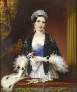Queen Victoria in the Royal Box at the Drury Lane Theatre in November 1837