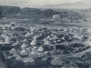 A Native Village (b/w photo)
