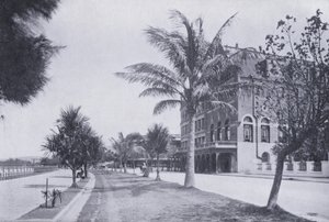 Esplanade, showing Marine Hotel, Durban by South African Photographer