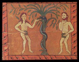 Adam and Eve, from the Sagars altarpiece by Spanish School