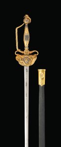 An Important Diamond-Set Gold-Hilted Sword, c.1814-15 by Spanish School