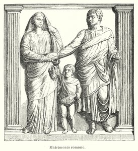 Ancient Roman marriage by Spanish School