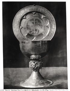 Chalice and Eucharist Plate, belonging to the Abbot Pelage by Spanish School