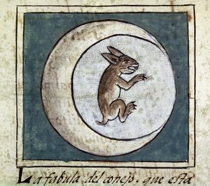Codex of the conquest of Mexico: the rabbit in the moon by Spanish School