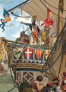 Departure of Jaime I of Aragon for the Conquering of Mallorca by Spanish School
