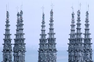 Detail of the lantern tower spires