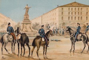 Disarmament of the Voluntarios de la Libertad, Zaragoza, Spain, 1874