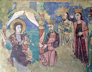 Epiphany Mural from the Church at Navasa, Huesca by Spanish School