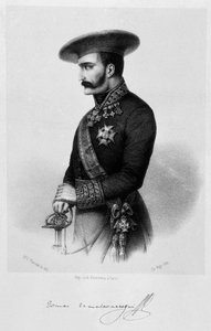 First Carlist War (1833-1840): portrait of Carlist General Tomas Zumalacarregui (1788-1835)