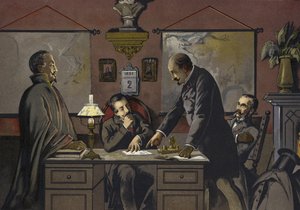 France - the night of 2 December 1851 by Spanish School