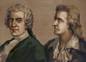Friedrich Gottlieb Klopstock and Friedrich Schiller, German poets by Spanish School