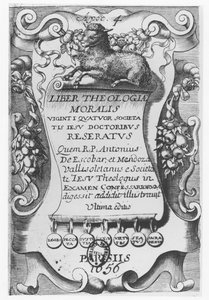 Frontispiece for Liber Theologiae Moralis, by Antonio Escobar y Mendoza