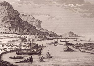 Hernan Cortes orders the sinking of his ships, Mexico, July 1519 by Spanish School