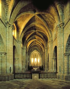 Interior view of the church, founded in 1150 by Spanish School
