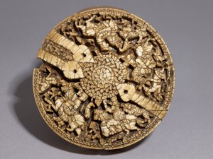 Lid of a Container Decorated with Four Huntsmen and Animals, Umayyad Period, 998-999 AD by Spanish School