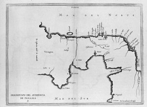 Map of Central America (Panama) from a Spanish Volume of Trips