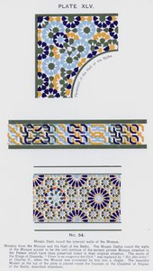 Mosaic Dado round the internal walls of the Mosque