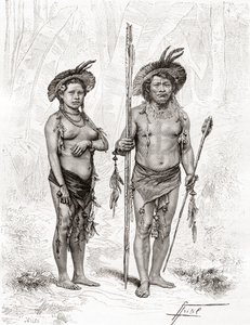 Native Indians from Rio Branco, South America by Spanish School