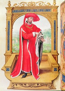 Philip the Good (1396-1467) Duke of Burgundy, Founder of the Order of the Golden Fleece, from the Statuts de la Toison d
