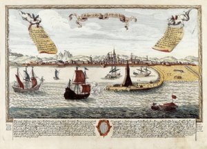 Port of Barcelona, late 18th century by Spanish School