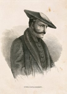 Portrait of Tomas Zumalacarregui, character from the Spanish Campaign or War of Independence and First Carlist War (engraving)