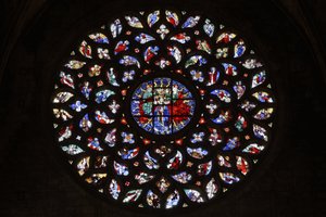 Rose Window Depicting the Assumption of the Virgin, c.1460 by Spanish School
