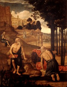 Scenes from the Life of St. Jerome; St. Francis in Ecstasy with Brother Leo by Spanish School