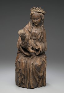 Seated figure of the Virgin holding the Christ child