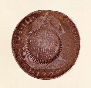 Silver Coin (8 Reales) from Spain: Reign of Charles III (1777 with Countermark of 1787)
