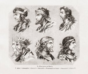 Six Spanish Kings by Spanish School