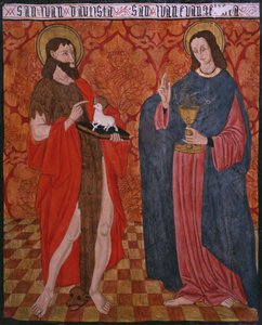 St. John the Baptist and St. John the Evangelist, panel from the Church San Andres of Tortura by Spanish School