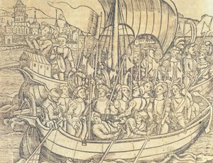 The Discovery of the New World by Christopher Columbus, illustration from 