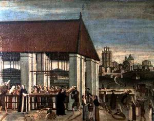 The Fish Market (detail) by Spanish School