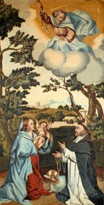 The Virgin Mary presents Jesus to St. Dominic