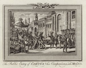 The Public Entry of Cortez by Spanish School