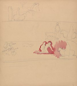 Cave of the Golden Calf: Worshippers and Calf by Spencer Frederick Gore
