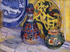 Still Life with Oriental Figures, 1913 by Spencer Frederick Gore