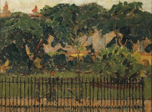 The Park Railings, Mornington Crescent by Spencer Frederick Gore