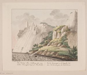 The Part of Møns Chalk Cliffs Called Sommerspiret Taken from the Shore by Søren L. Lange