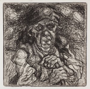 Old Peasant Woman by Stanisław Osostowicz