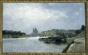 Île de la Cité and Île Saint-Louis, seen from the Austerlitz bridge by Stanislas Victor Edouard Lepine