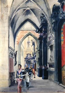 Interior of the Cathedral at Wawel by Stanislaw and Kossak Wojciech Tondos