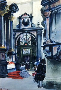 Interior of the Cathedral at Wawel by Stanislaw and Kossak Wojciech Tondos