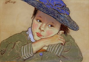 Girl in a Blue Hat, 1895 by Stanislaw Wyspianski