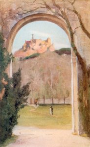 The Palace of Pena from Seteais by Stanley Inchbold