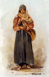Illustration depicting a Syrian peasant woman