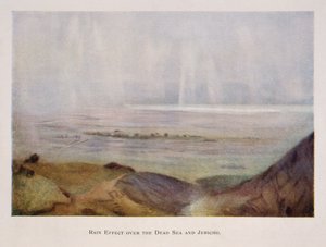 Rain falling over Jericho and the Dead Sea, Palestine 1906