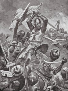 Crusaders Storming the City of Tyre by Stanley L. (after) Wood