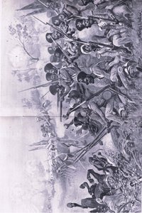 Chilianwala, January 13th 1849: Goddys Brigade making a gallant stand when surrounded by Sikhs